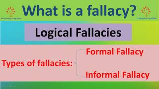 Fallacy  Types of Fallacy  Formal  Informal  Logic  Philosophy Simplified [upl. by Martinson]