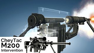 3D Animation How a CheyTac M200 Intervention Rifle works [upl. by Mortensen]