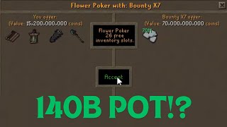 100B MADE FLOWER POKER GAMBLING HUGE GIVEAWAY  RuneWild 1 OSRS PK RSPS [upl. by Pattin]