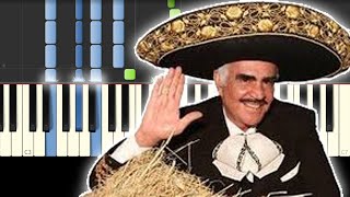 A Mi Manera  Vicente Fernández  Piano Tutorial [upl. by Beitris]