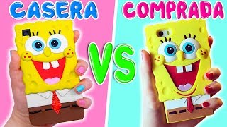 FundaCarcasa de Móvil CASERA VS COMPRADA de Bob Esponja [upl. by Nyrahtak455]