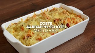 Zoete aardappelschotel met gehakt [upl. by Inoek]