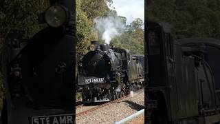 A2 986 Steam Engine Climbing out of Drouin Australia  trains [upl. by Butte]