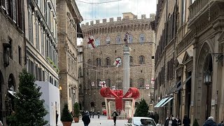 Walking in Florence Italy 🇮🇹  Via de’ Tornabuoni  Ponte Vecchio  8 January 2024 [upl. by Garcia348]