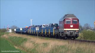 232 088 vor Lehnshallig am RDC Autozug Sylt [upl. by Dorehs]