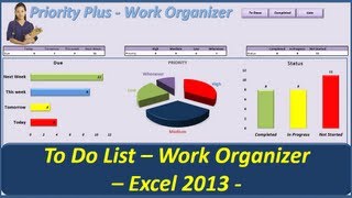 To Do List  Priority Plus Work Organizer  VBA Excel 2013 [upl. by Anna-Maria]