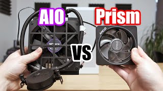 NZXT H1 Stock AIO vs AMD Wraith Prism air cooler [upl. by Aldora]