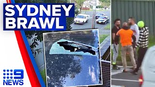 Group of men charged over roadside brawl in Sydneys west  9 News Australia [upl. by Dylan889]