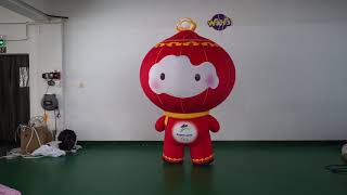 Red Inflatable Shuey Rhon Rhon Costume for 2022 he XXIV Olympic Winter Games Decoration [upl. by Rizzo]