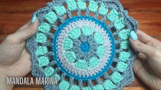 Tejé en Crochet MANDALA MARINA 🌊  Paso a Paso [upl. by Gorges]