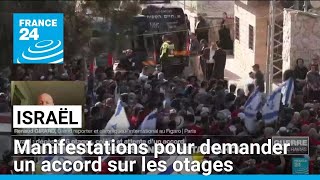 Israël  manifestations et grève générale pour demander un accord sur les otages • FRANCE 24 [upl. by Arnulfo]