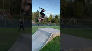 Fire at milnrow park skatepark skate insane skateboarding scooter tricks skateboardpark [upl. by Nelram171]