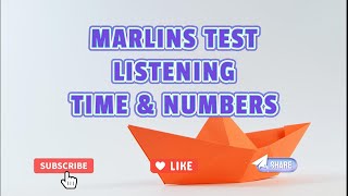 Marlins Test For Seafarer  Listening [upl. by Hanford]