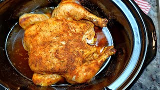 Cooking a whole chicken in the Crockpot  Slow Cooker Recipes [upl. by Eziechiele239]