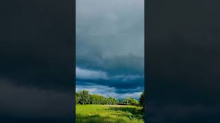 Watching black cloud 🌫️🌩️ blackclouds cloud countrysidelife countryside nature sky shorts [upl. by Petua495]