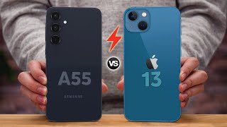 Comparison Samsung A55 vs iPhone 13⚡ [upl. by Kcin]