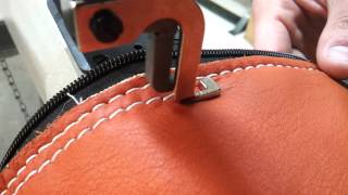 Techsew 5100 Sewing a Leather Bag [upl. by Naejamron]