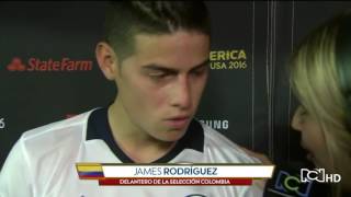 Broma de James Rodriguez con la periodista Andrea Guerrero [upl. by Okajima]