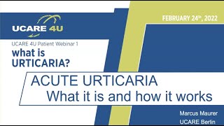 Acute Urticaria  what it is and how it works [upl. by Ilek]