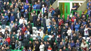 Celtic 5  Rangers 0  Subway Loyal quotMassquot Exodus After 5th Goal  29 0418 [upl. by Nashoma]