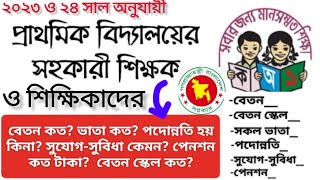 প্রাইমারি শিক্ষকদের বেতন কত  প্রাইমারি শিক্ষকদের বেতন স্কেল  primary teacher salary 2023  dpe [upl. by Ycaj]