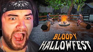 I WENT CAMPING WITH THE WRONG PEOPLE… SAVE ME  Bloody Hallowfest [upl. by Yrok]