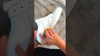 How to Clean White Leather Shoes [upl. by Otrevire271]