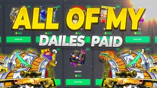 ALL OF MY CSGOROLL DAILY CASES PAID TODAY CSGOROLL UNBOXING  AIDENGAMBLES [upl. by Ahsart]