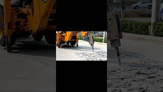 Excavator jackhammer JCB machine ㅣ Caterpillar youtubeshorts youtubevideos work excavator [upl. by Marriott]