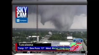 Tuscaloosa EF4 Tornado April 27 2011 James Spann Jason Simpson ABC3340 SkyCam Coverage [upl. by Miehar]