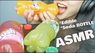 ASMR EDIBLE SODA BOTTLE SOFT RELAXING EATING SOUNDS NO TALKING  SASASMR [upl. by Ahsimat]