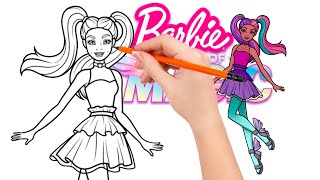 How to draw Rocki Blinkybulb a Glyph with light skin purple eyes and long colorful hair  A T [upl. by Laehcor]