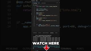 Shorts  Web Dev With Flask programming webdevelopment webdeveloper pythonflask [upl. by Adeehsar929]