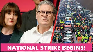 Farmers begin UKs first National Strike over Labour’s frustrating budget [upl. by Yemiaj394]