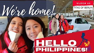 GOING HOME TO THE PHILIPPINES  VLOG65  FILIPINOS IN GERMANY [upl. by Latrena]