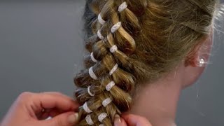 Syvflette Med Bånd  7 Strand Braid With Ribbon Tutorial  Flettemamma [upl. by Nanny486]