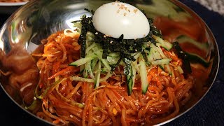 Spicy Chewy Noodles Jjolmyeon 쫄면 [upl. by Revlis]