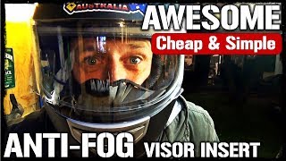 AntiFog Motorcycle Visor Insert [upl. by Zahavi56]