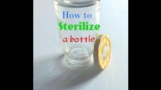 HOW TO sterilize glass bottlesCanning Jars [upl. by Pentheas]