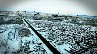 Drone Snow over Kayenta AZ [upl. by Atazroglam]