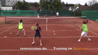 tennistrainerde  Training im Midcourt [upl. by Leirej]