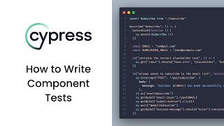 How to write component tests with Cypress [upl. by Pontone]