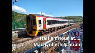 Half an Hour at 281  Machynlleth Station and Depot 29072019  Cambrian line  Class 158 [upl. by Arny33]