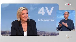 Marine Le Pen invitée des 4V sur France 2 11122024 [upl. by Dloreg]