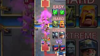 Firecracker Vs Easy Hard Extreme Cards clashroyalememes games supercell gaming clash gameplay [upl. by Odrawde]