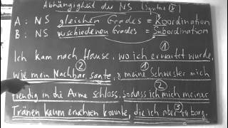 Syntax IX Abhängigkeit der Nebensätze  Deutsch  Grammatik [upl. by Addam]