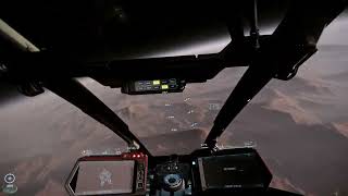 Warm up run 8 11 2954  Star Citizen decoupled unlim low fly  2K Tobii5 [upl. by Orimar]