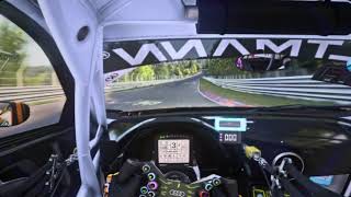 24H of the Nürburgring Nordschleife Helmet cam Audi R8 LMS GT3  Assetto Corsa [upl. by Rowan183]