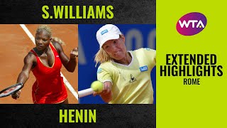 Serena Williams vs Justine Henin  Extended Highlights  Final Set  2002 Rome Final [upl. by Nnylyar]