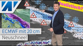 Wintereinbruch ECMWF mit fetter Schneewalze am Freitag APERGE ICON CMC zurückhaltender GFS NIX [upl. by Nad329]